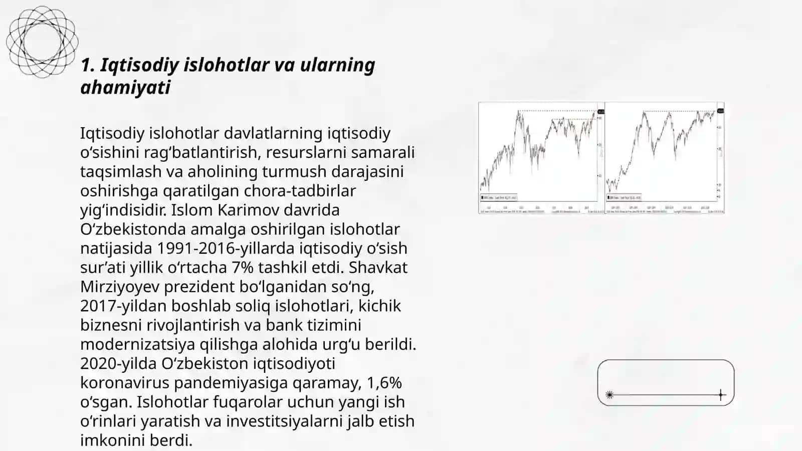 Iqtisodiy islohotlar xususiy mulkchilikning shakllanishi. Oʻzbekistonda bozor munosabatlarining rivojlanishi 3