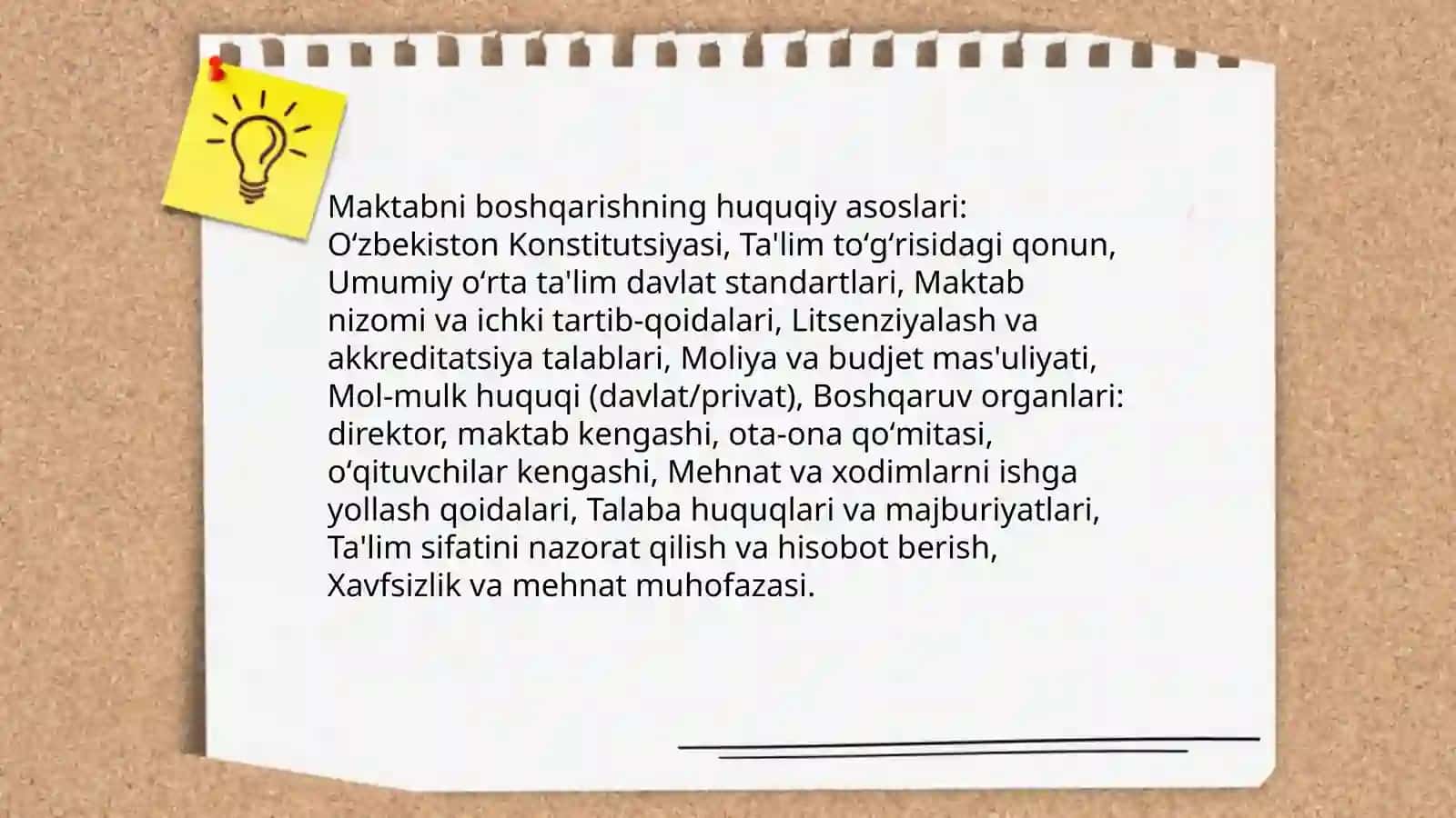 Maktabni boshqarish va unga egalik qilish qonun qoidalari 3