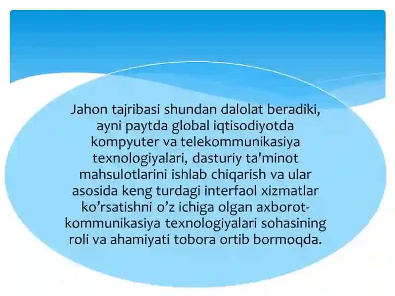 Axborot-Kommunikatsion Texnologiyalar va Tizimlar Faniga Kirish 3