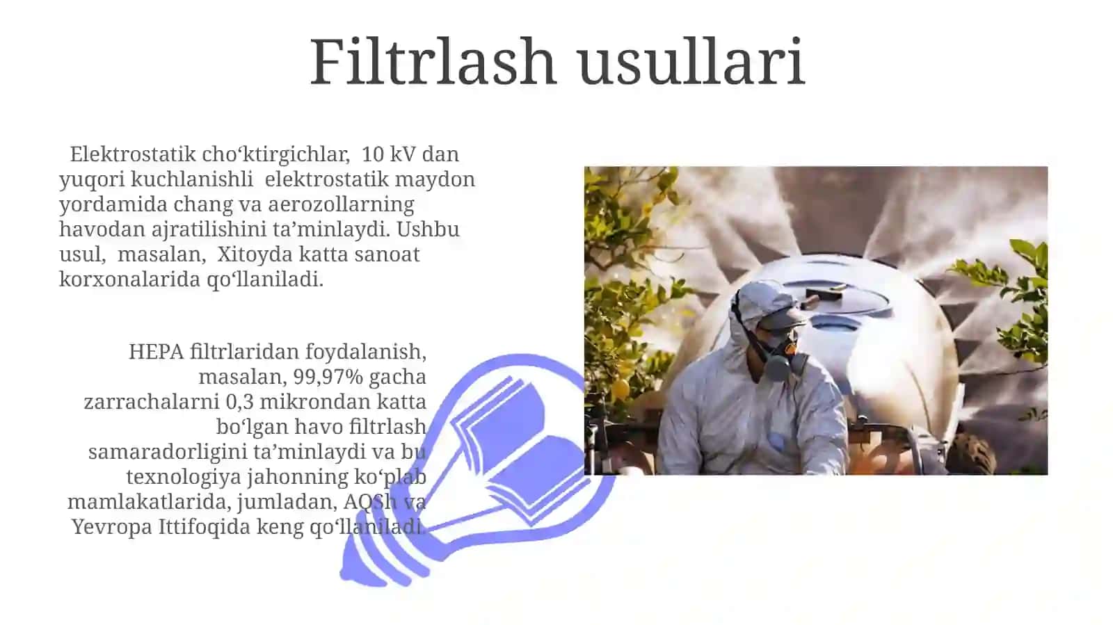 Atmosfera havosini chang va gazlardan tozalash usullari 3