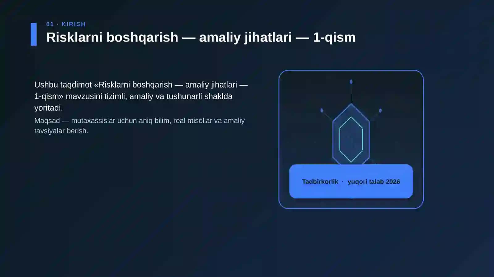Risklarni boshqarish — amaliy jihatlari — 1-qism 3