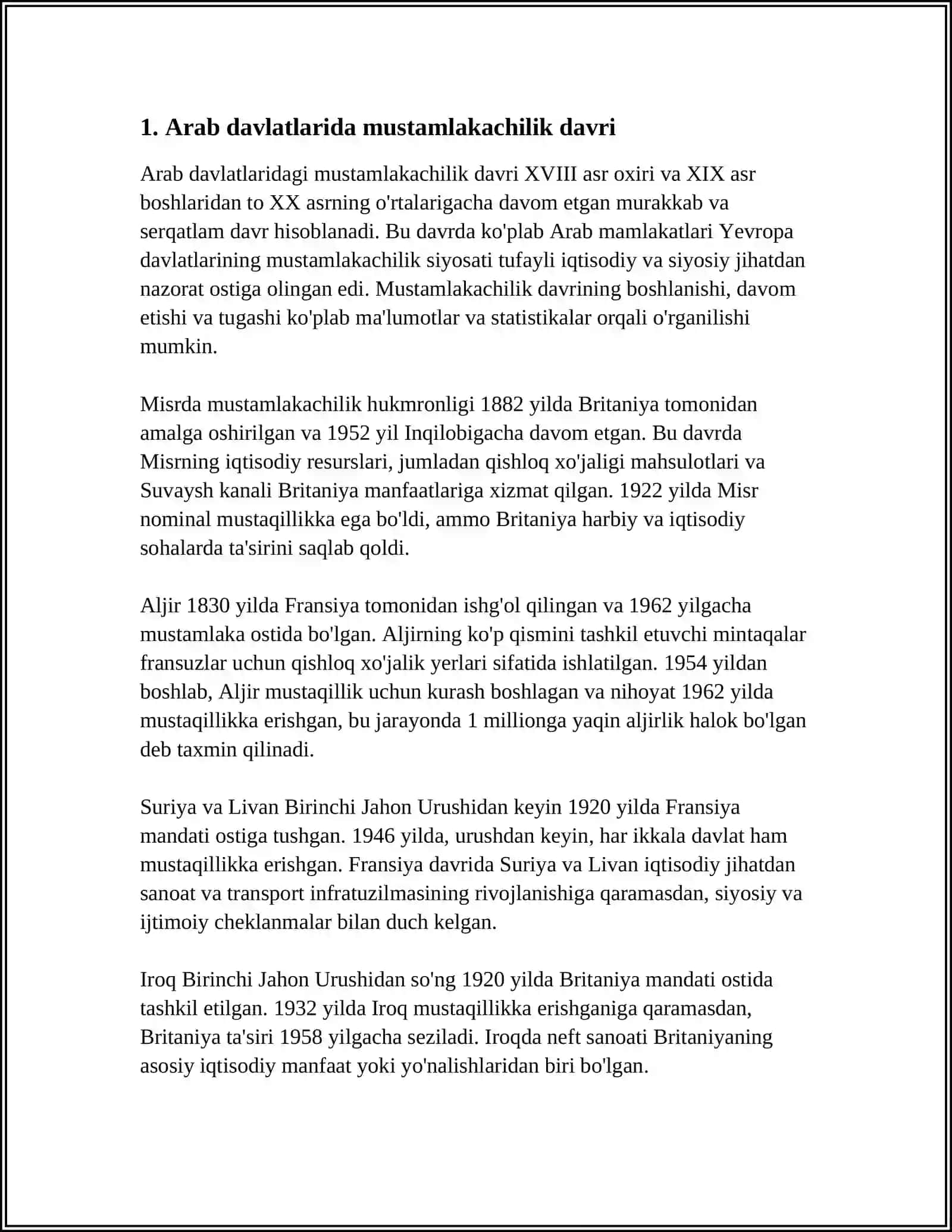 ARAB DAVLATLARIDA MILLIY OZODLIK HARAKATLARI 3