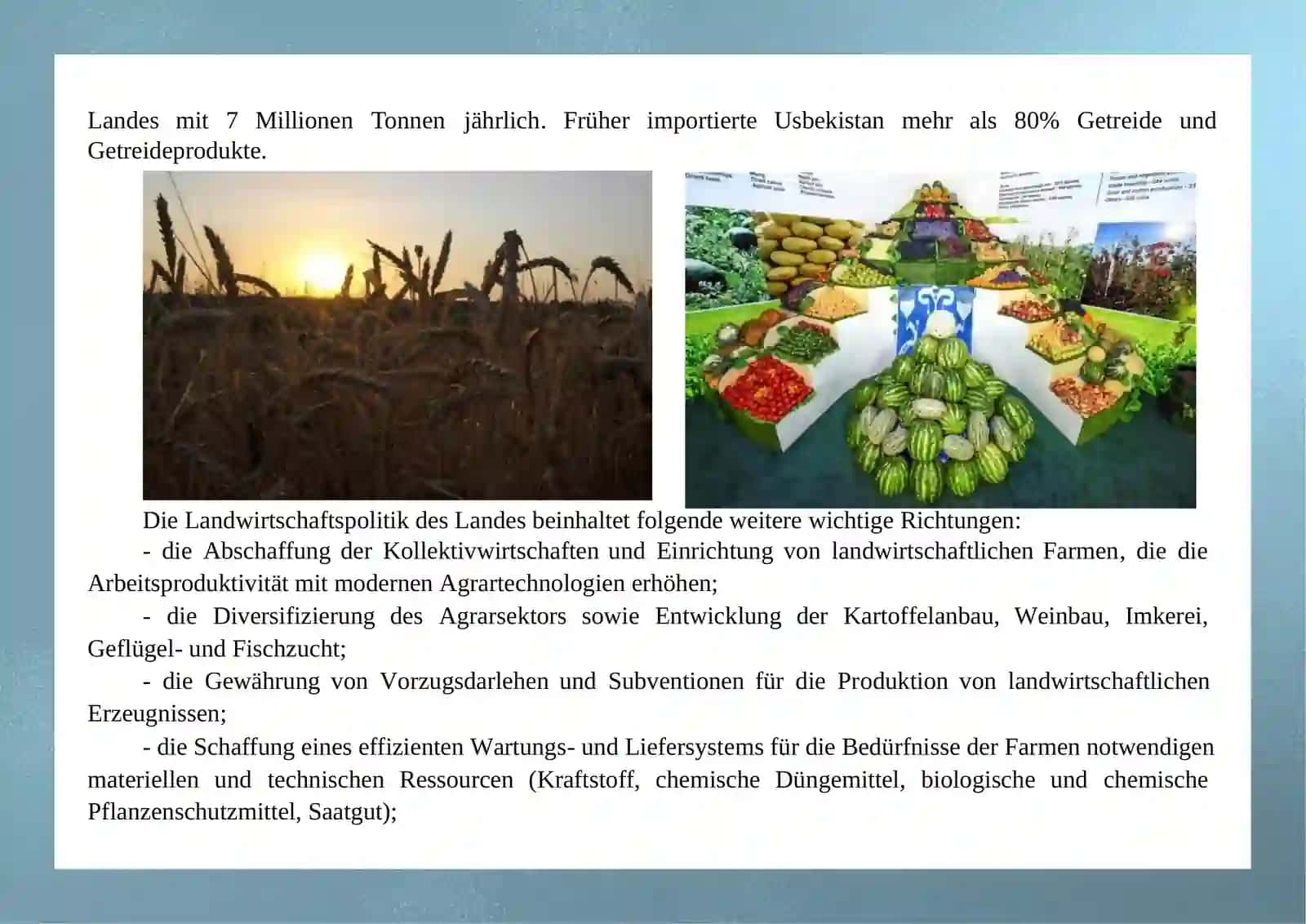 Landwirtschaft in USBEKISTAN 3
