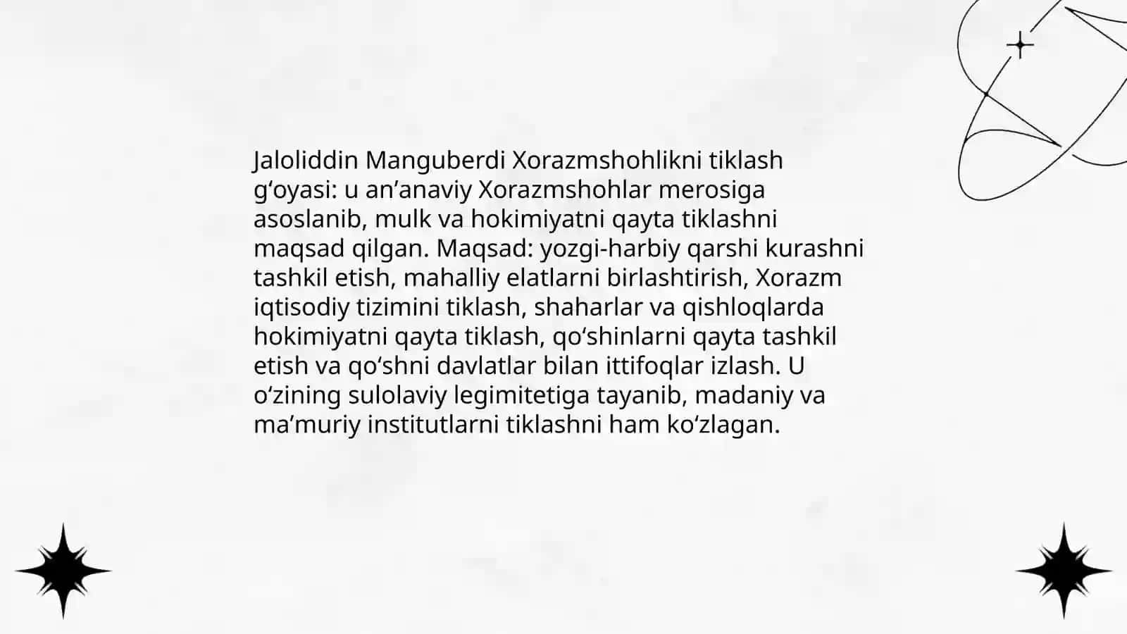 Jaloliddin Manguberdi va Xorazmshohlikni tiklash gʻoyasi 3