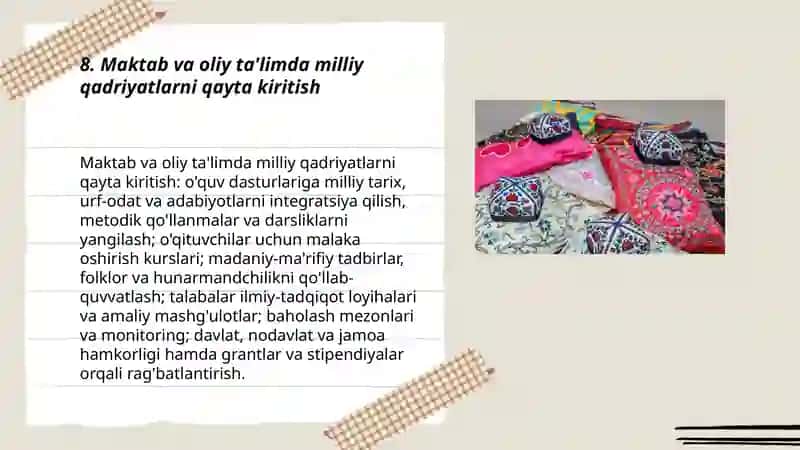 Milliy urf-odatlar va qadriyatlarning qayta tiklanishi 3