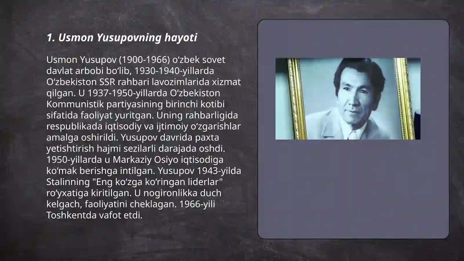 Usmon Yusupovning hayoti 3