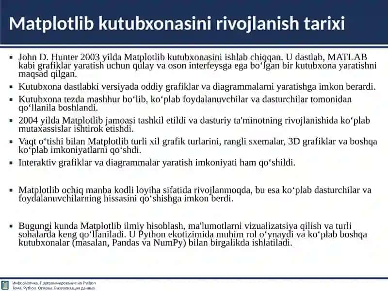 Matplotlib kutubxonasi 3