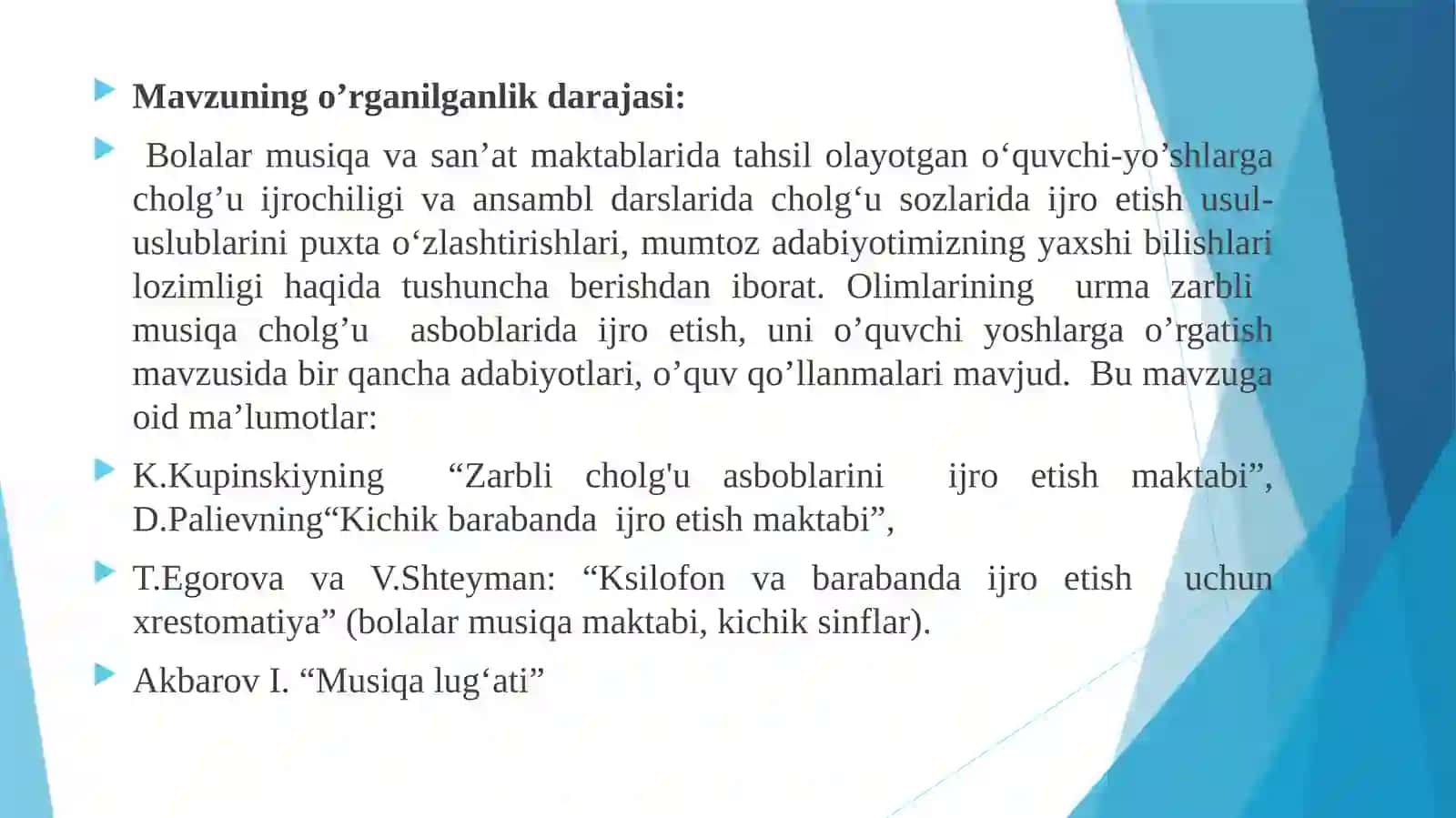 Mixail Glinkanining "Polka" asarini ksilafon cholg‘usida 2-sinf o‘quvchilariga o‘rgatish uslubi 3