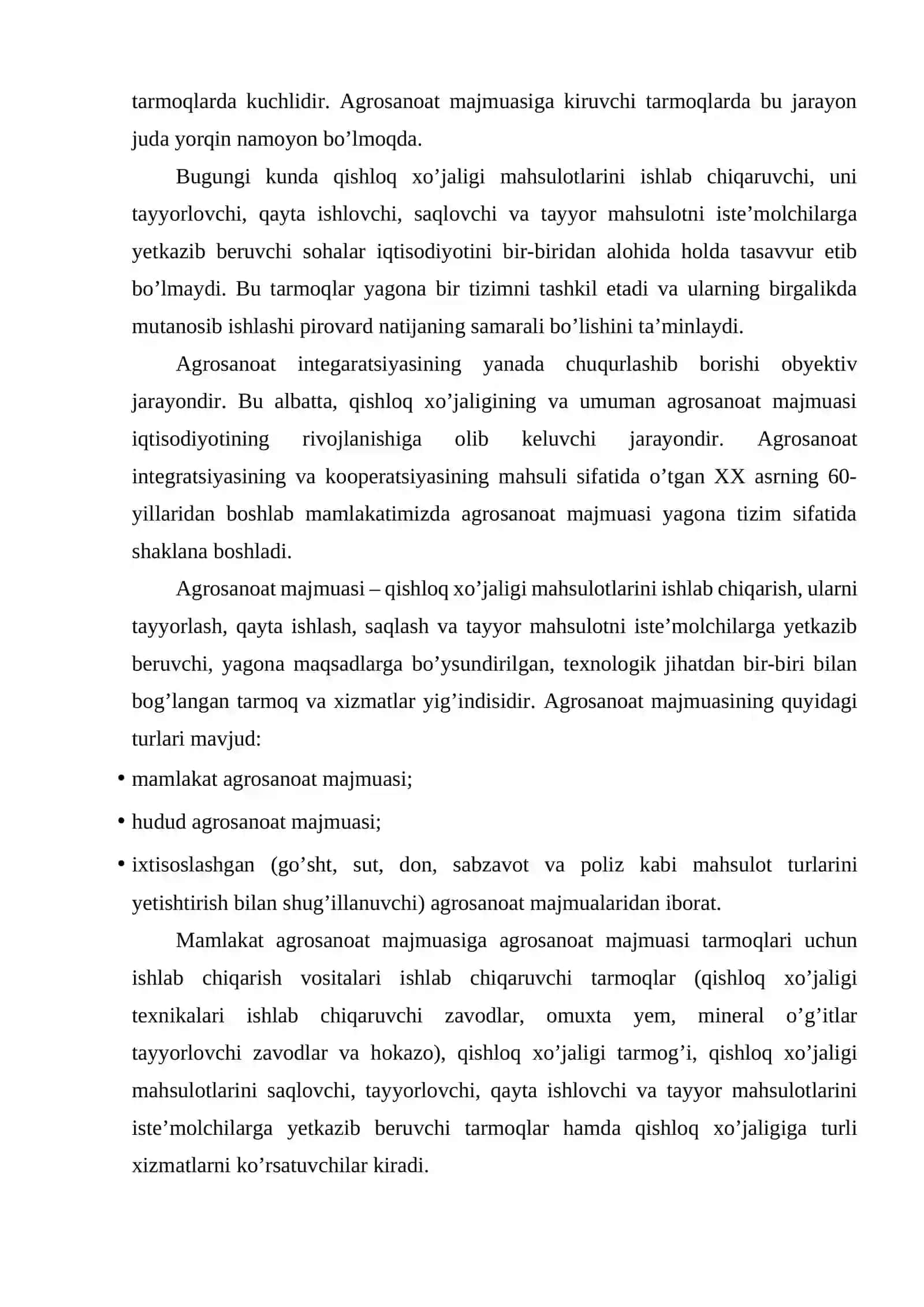 Agrosanoat majmuasining mohiyati, tarkibi va vazifalari 3
