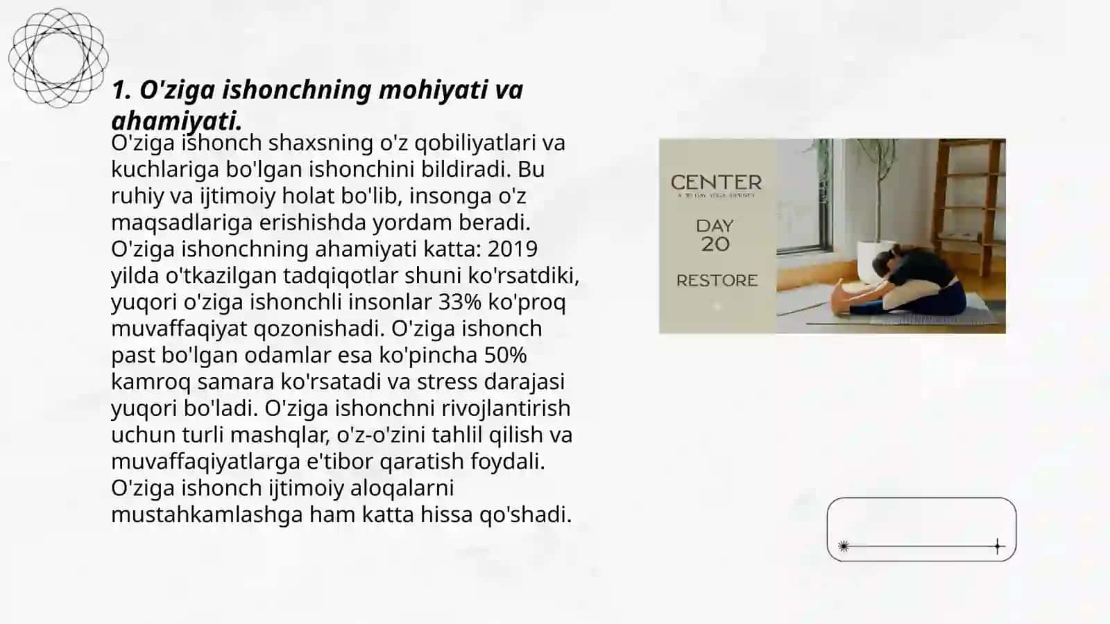 O'ziga ishonchning mohiyati va ahamiyati 3