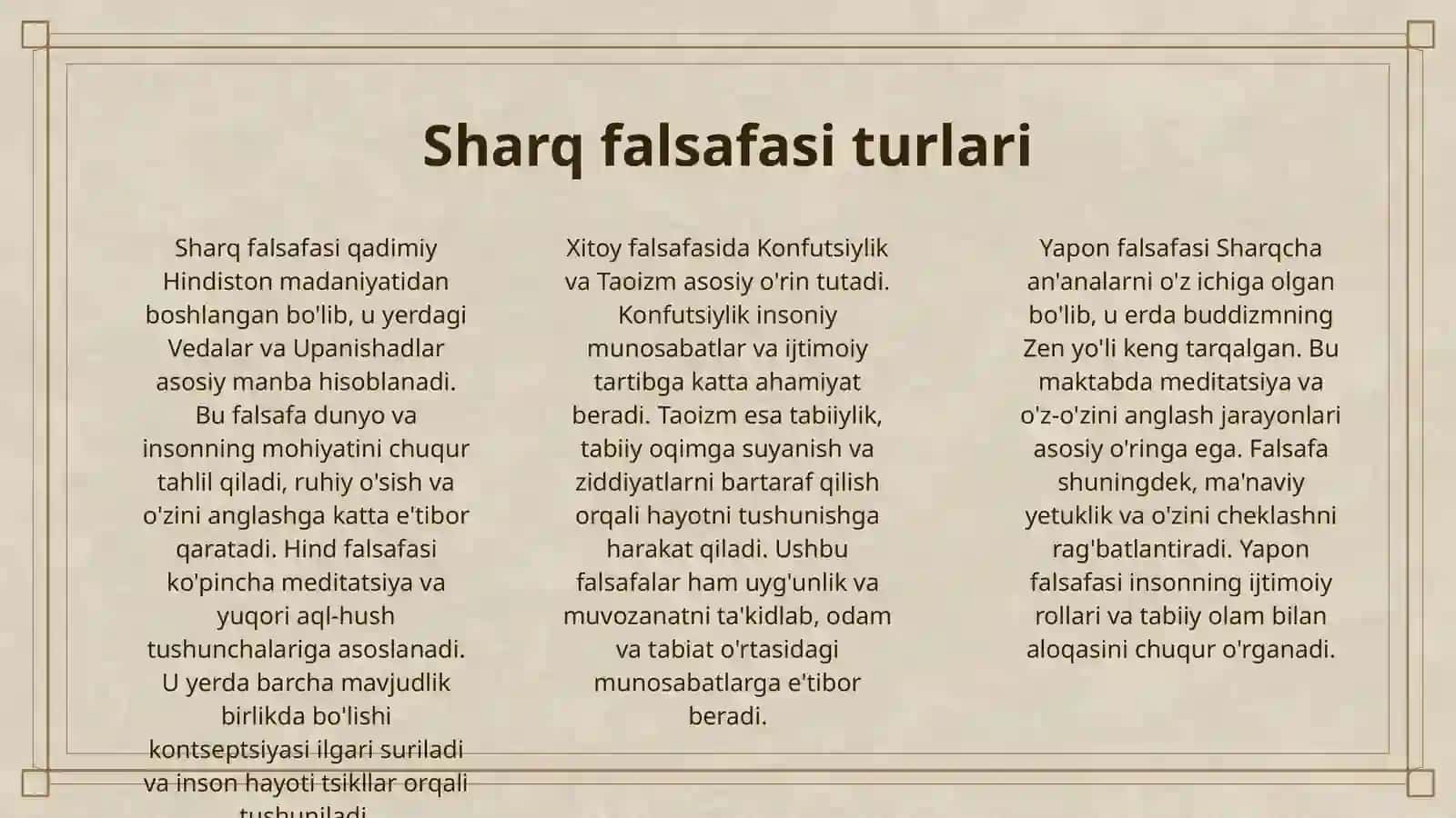 SHARQ FALSAFASI 3