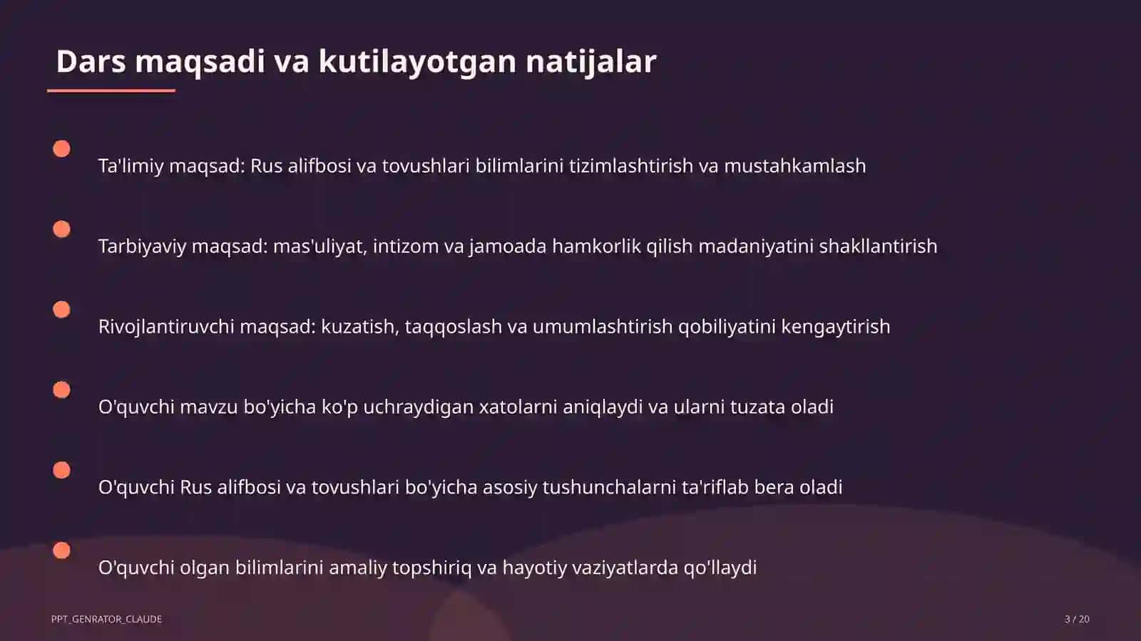 Rus alifbosi va tovushlari (2-sinf) 3
