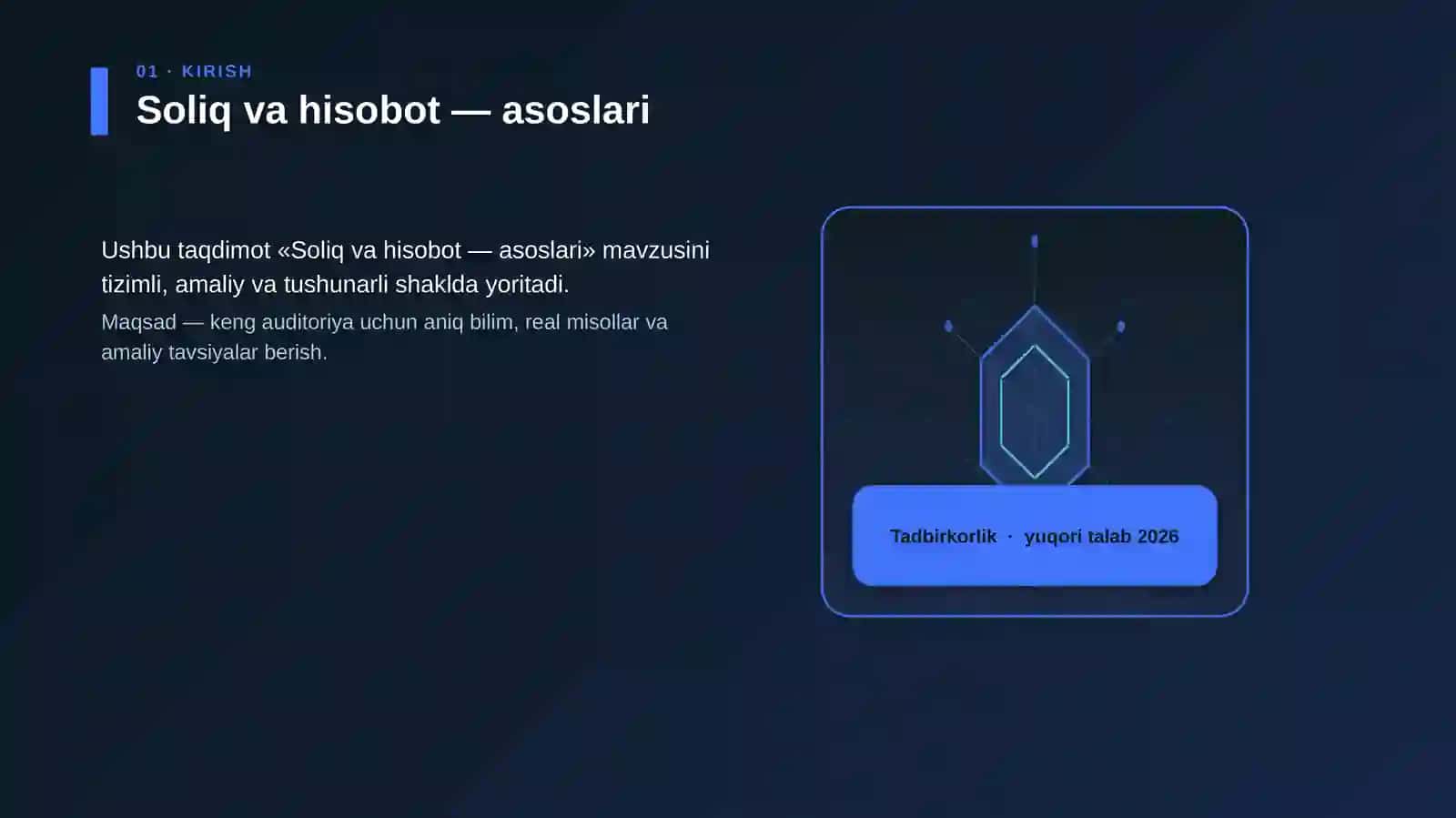 Soliq va hisobot — asoslari 3