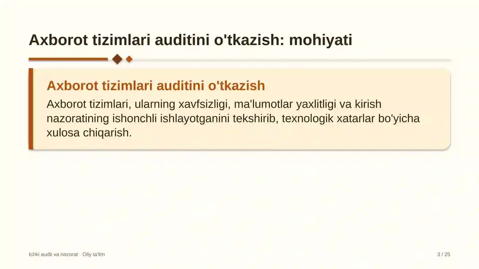 temir beton buyumlari zavodlarida axborot tizimlari auditini o'tkazish 9654 3