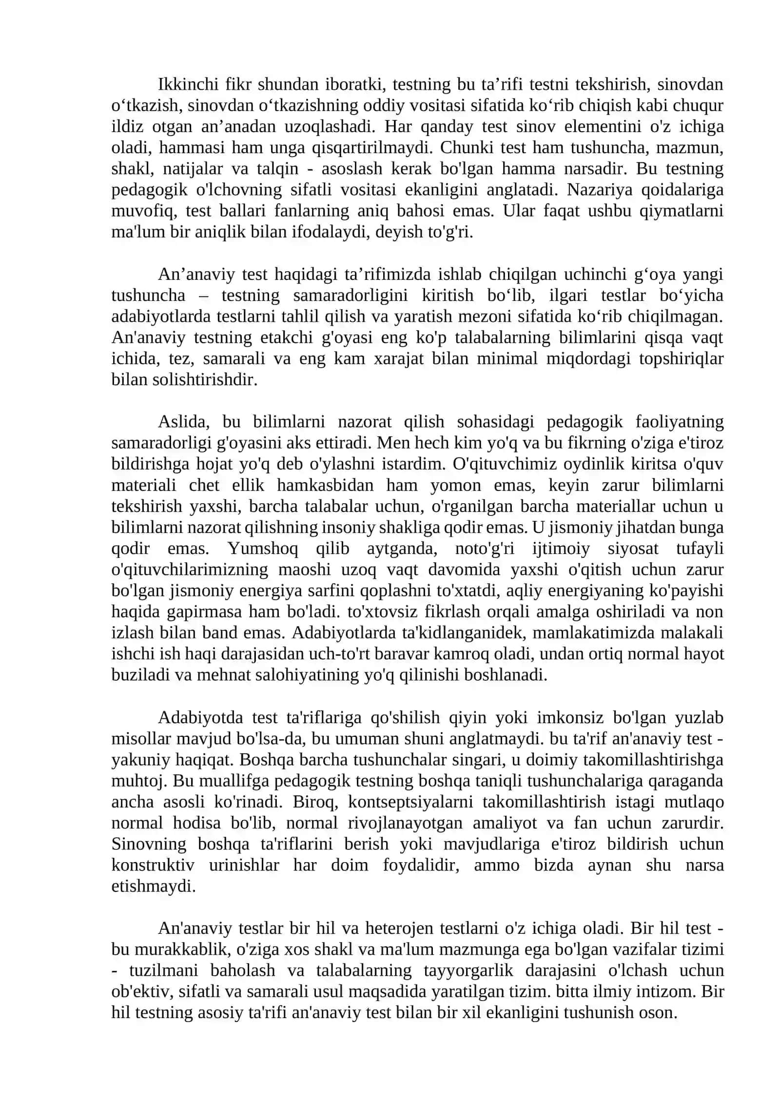 Ketma-ketlikni belgilash topshiriqlari. Test topshiriqlarining qiyosiy tavsifi 3
