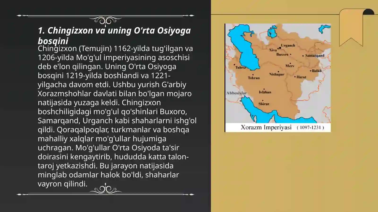 Chingizxon va uning O'rta Osiyoga bosqini 3