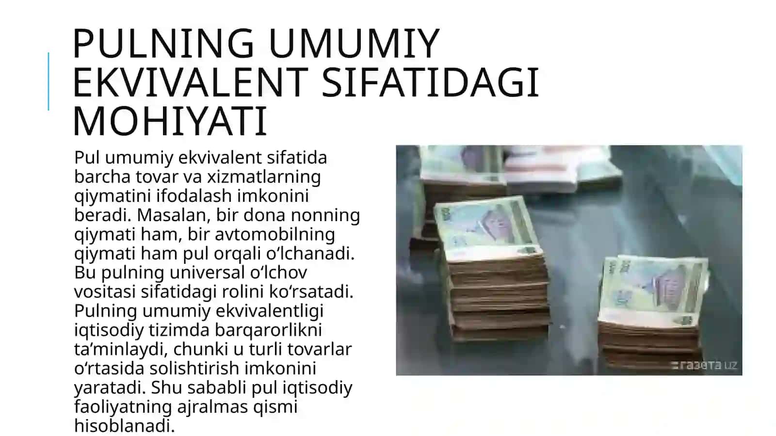 Pul umumiy ekvivalent  sifatida.pptx 3