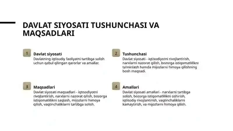 Davlatning narh siyosati maqsadi va vazifalari 3