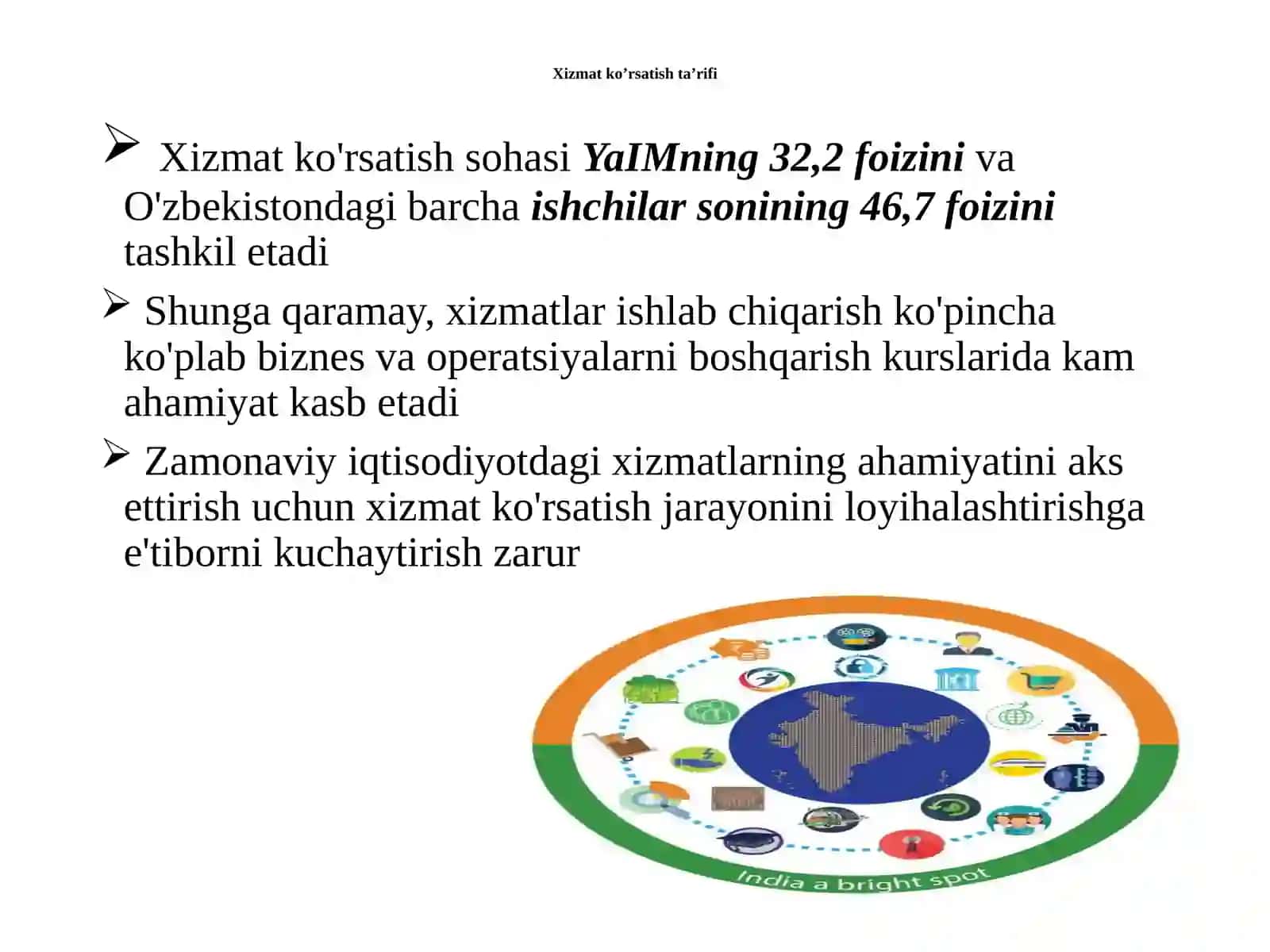 Operatsion Menejment Fanining 6-mavzu: Xizmat ko'rsatish jarayonidizayni 3