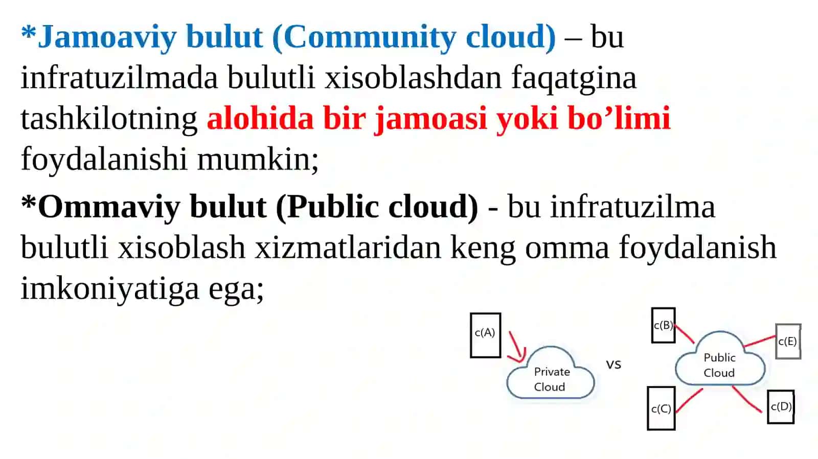 Bulutli infrastruktura data tarmoq resurslarini samarali tashkillashtirish usuli 3