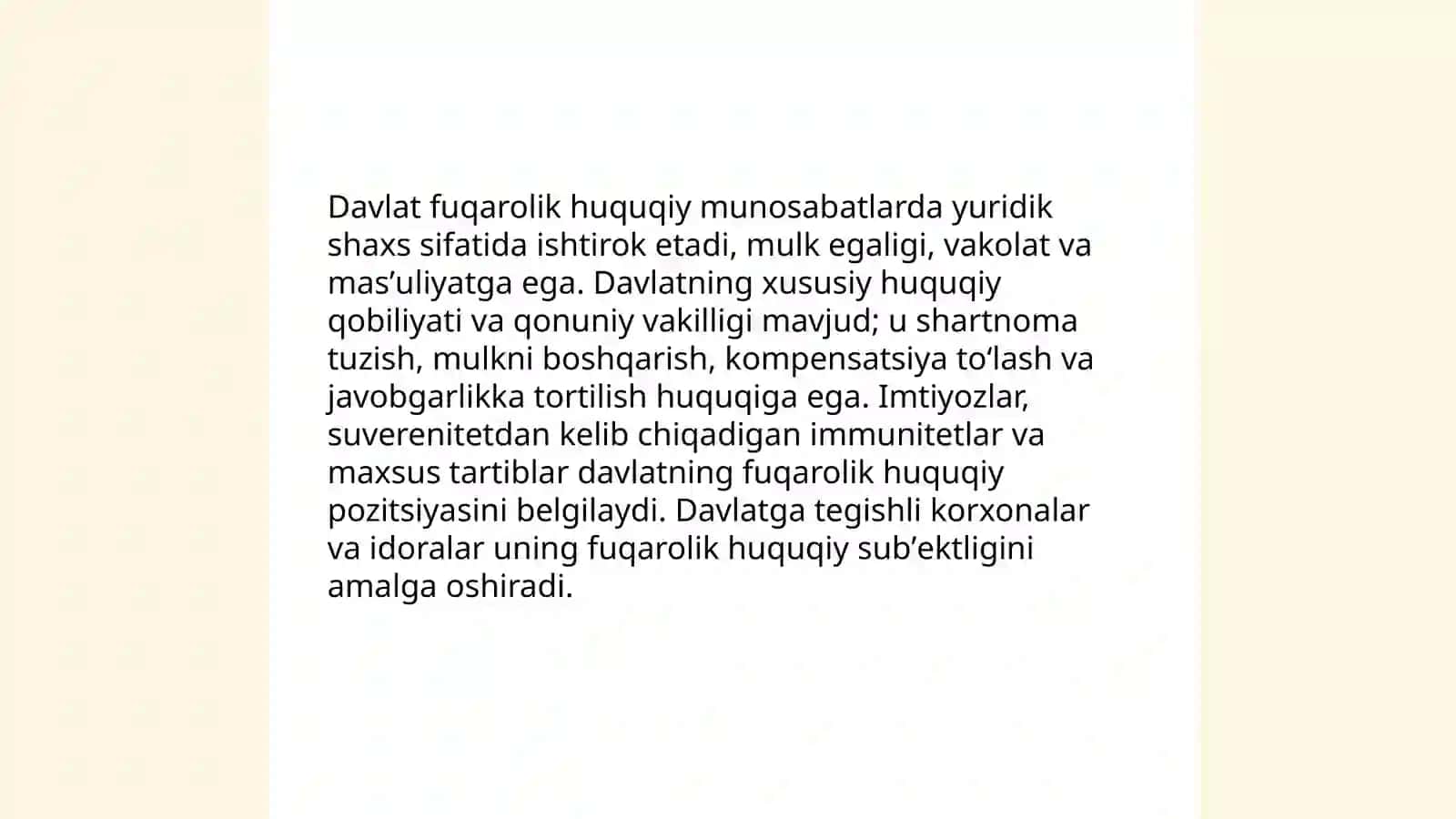 Fuqarolik huquqiymunosabatlarning ishtirokchisisifatida 3