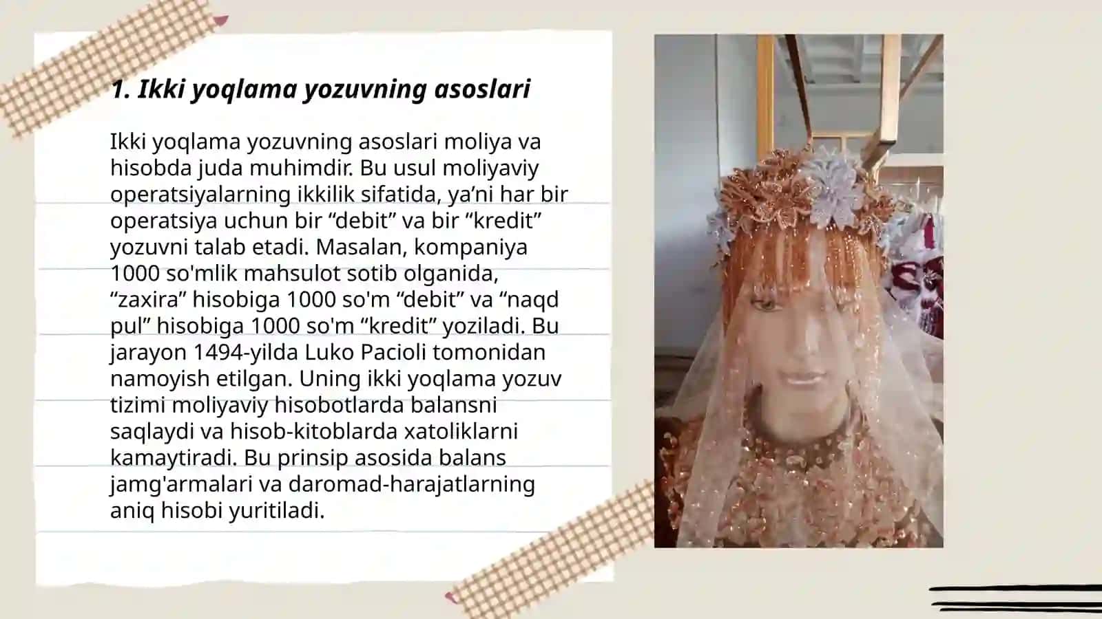 Ikki yoqlama yozuvning asoslari 3