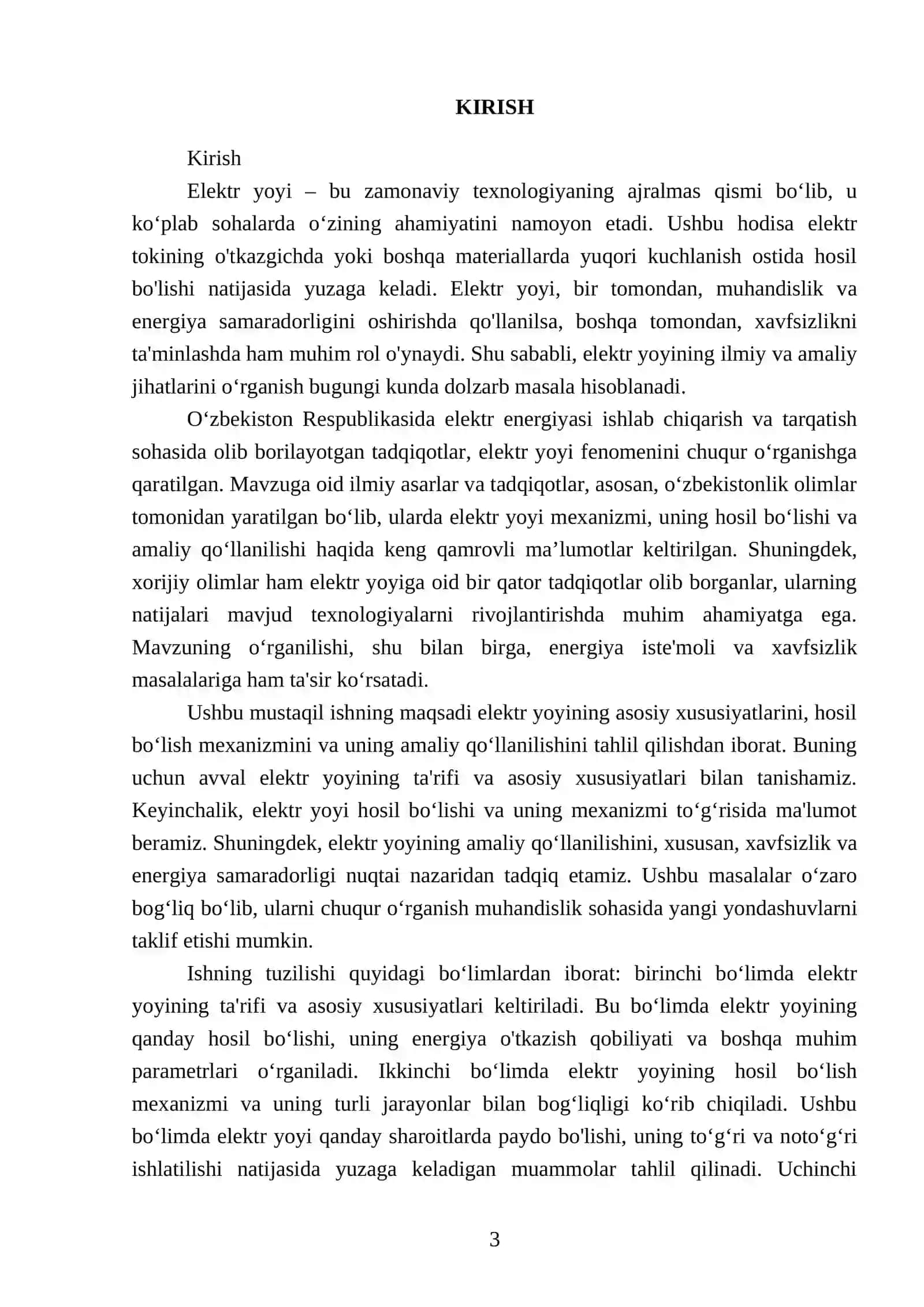 Elektr yoyi toʻgʻrida umumiy tushunchalar 3