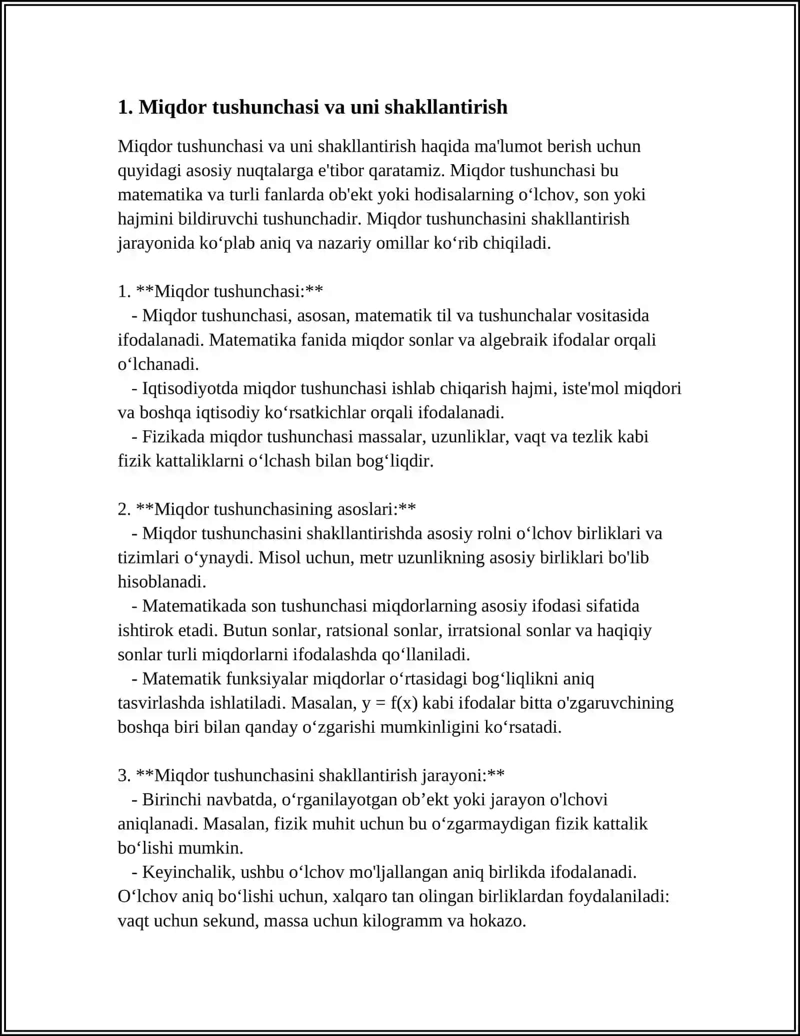 BOSHLANG‘ICH SINFLARDA MIQDORLARGA O‘RGATISH METODIKASI 3