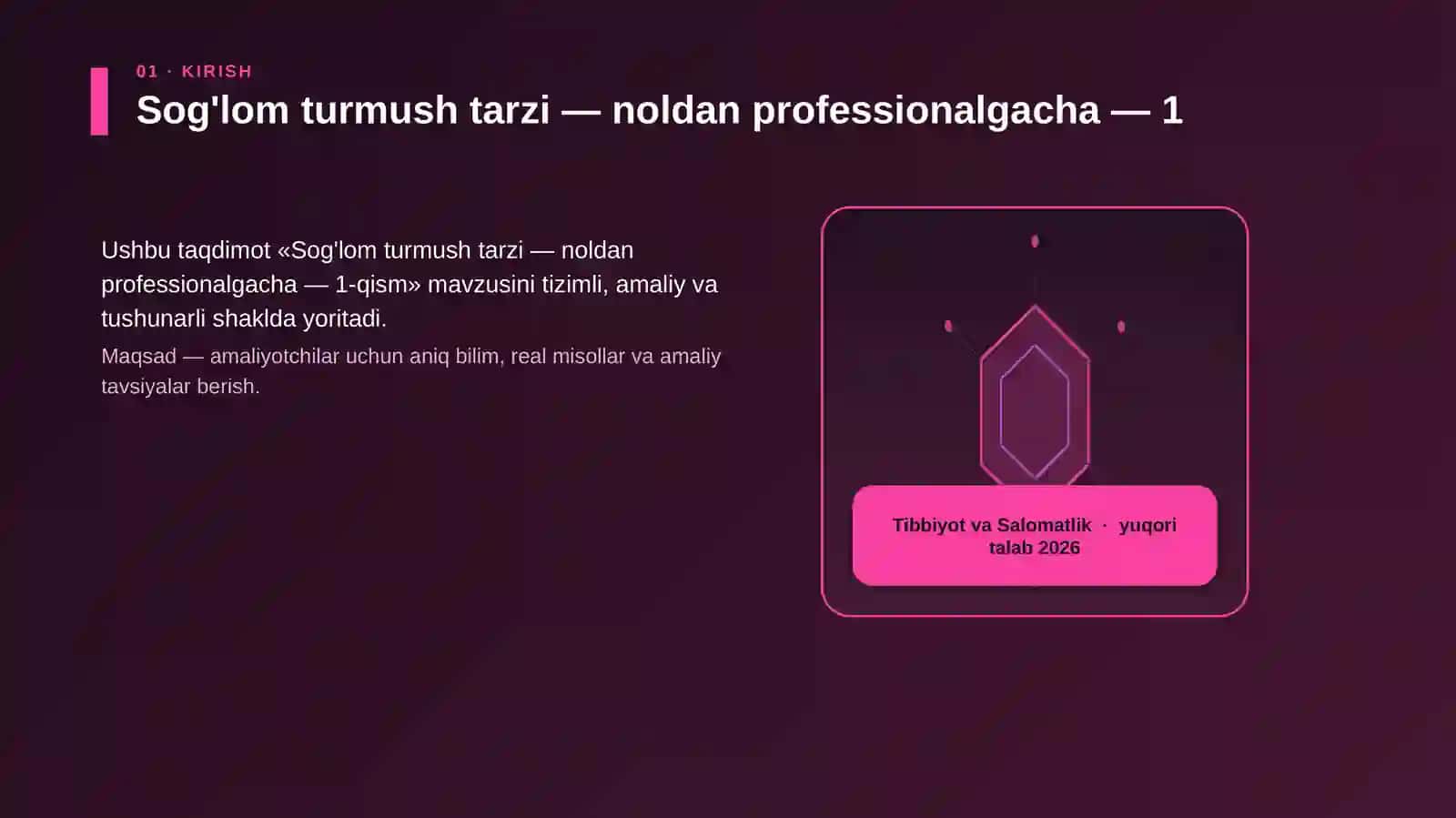 Sog'lom turmush tarzi — noldan professionalgacha — 1-qism 3