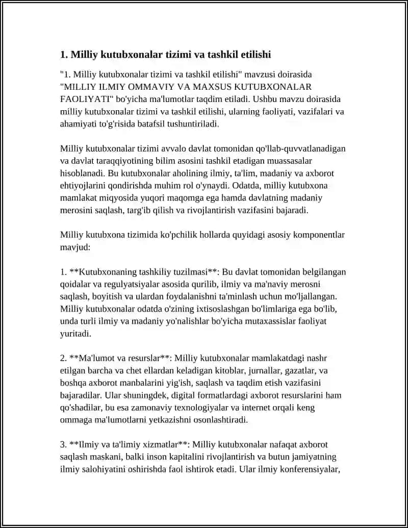 Milliy kutubxonalar tizimi va tashkil etilishi 3