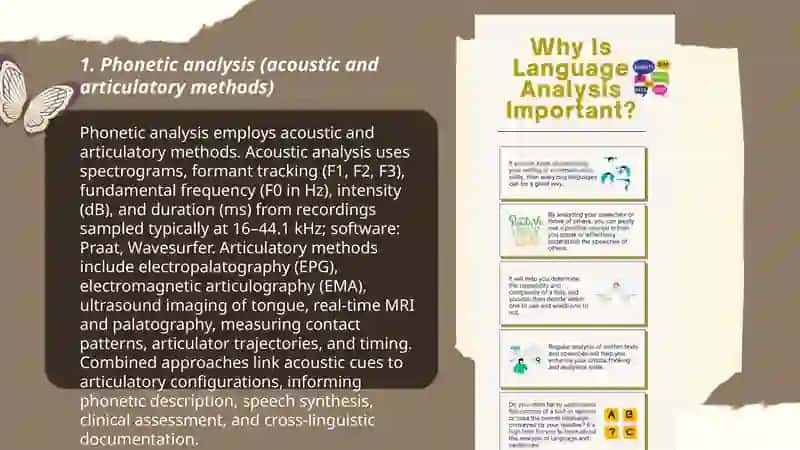 Linguistics and linguistic analaysis methods 3