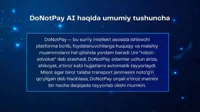 DoNotPay AI taqdimot 3