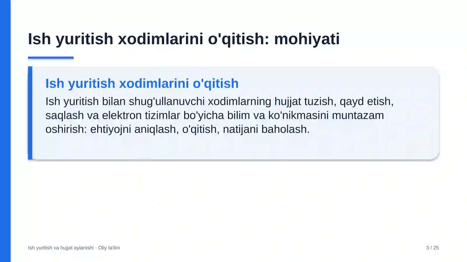 Keytering xizmatida ish yuritish xodimlarini o'qitish 3