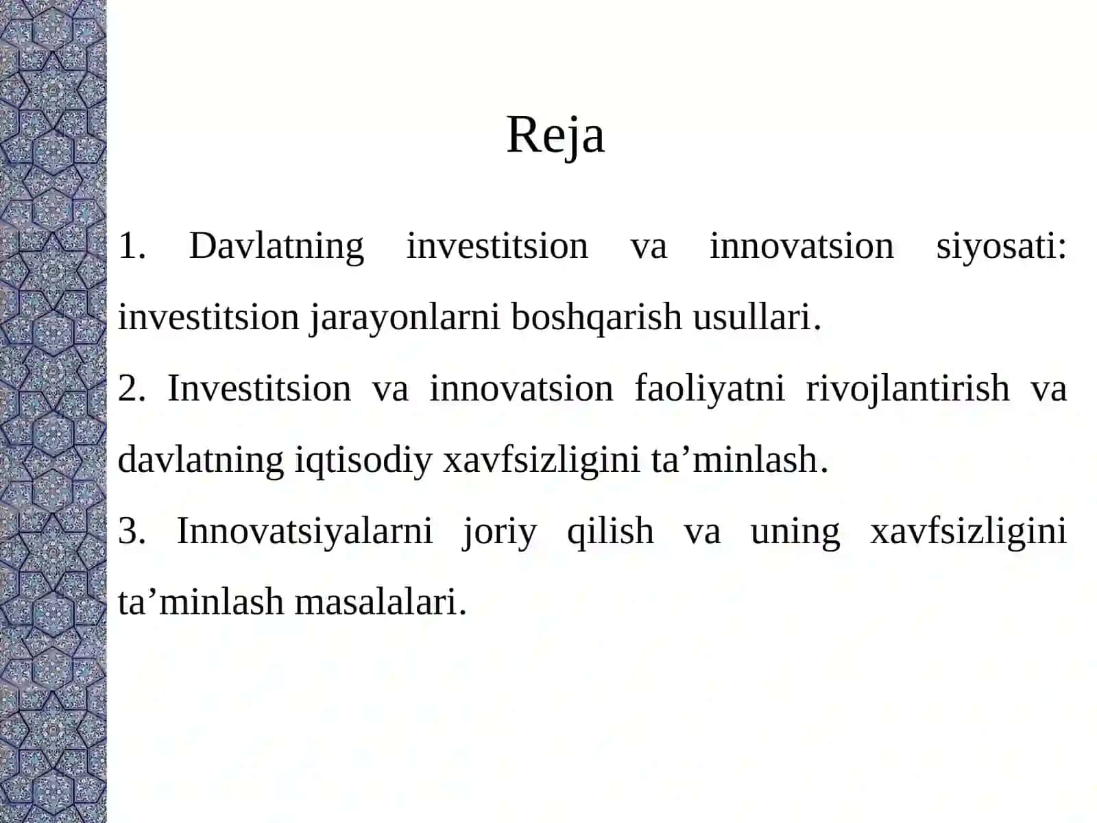 INVESTITSION SIYOSATNING MAMLAKAT IQTISODIY XAVFSIZLIGINI TA'MINLASHDAGI ROLI 3