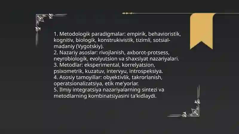 Umumiy psixologiyaning zamonaviy metodologiyasi 3