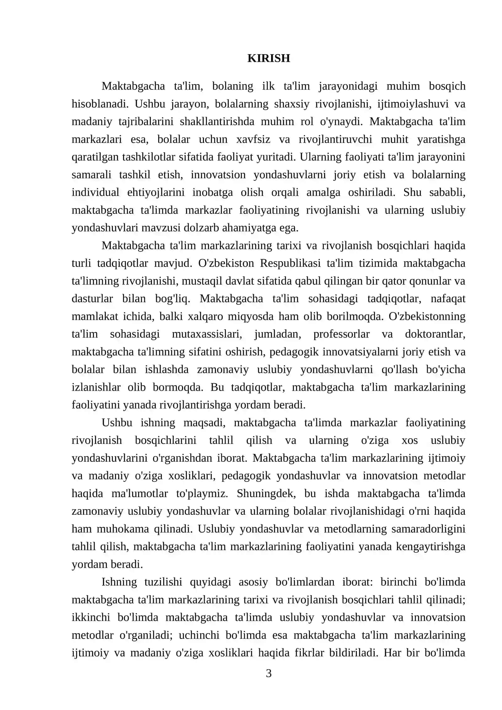 Maktabgacha ta'limda markazlar faoliyati va uslubiyotining rivojlanish bosqichlari va oʻziga xosligi 3