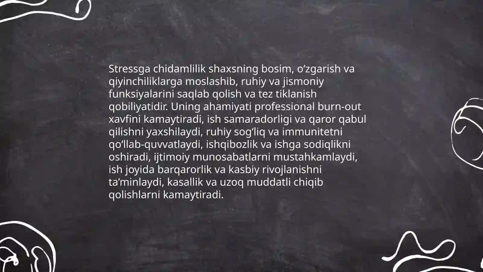 Stressga chidamlilik va professional Brun- out sindromidan himoyalanish 3