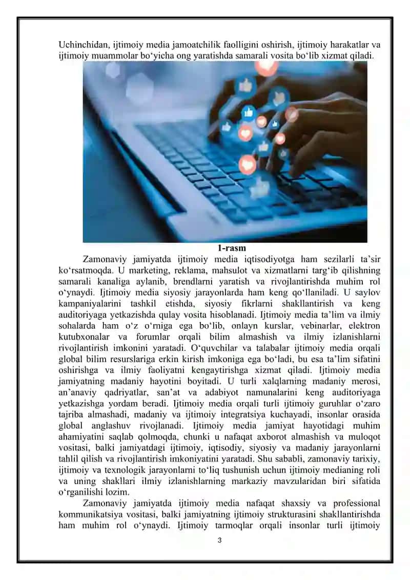 Ijtimoiy media shakllari 3