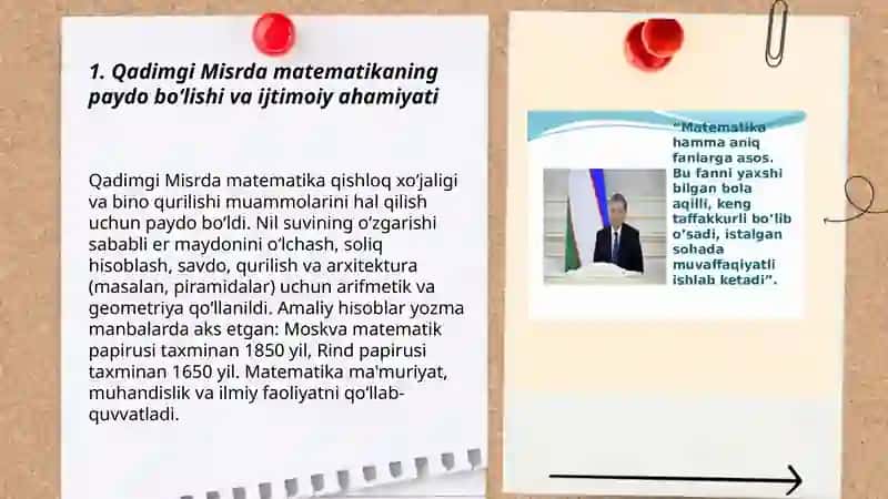 Qadimgi Misrda matematika. Xitoyda matematika taraqqiyoti 3