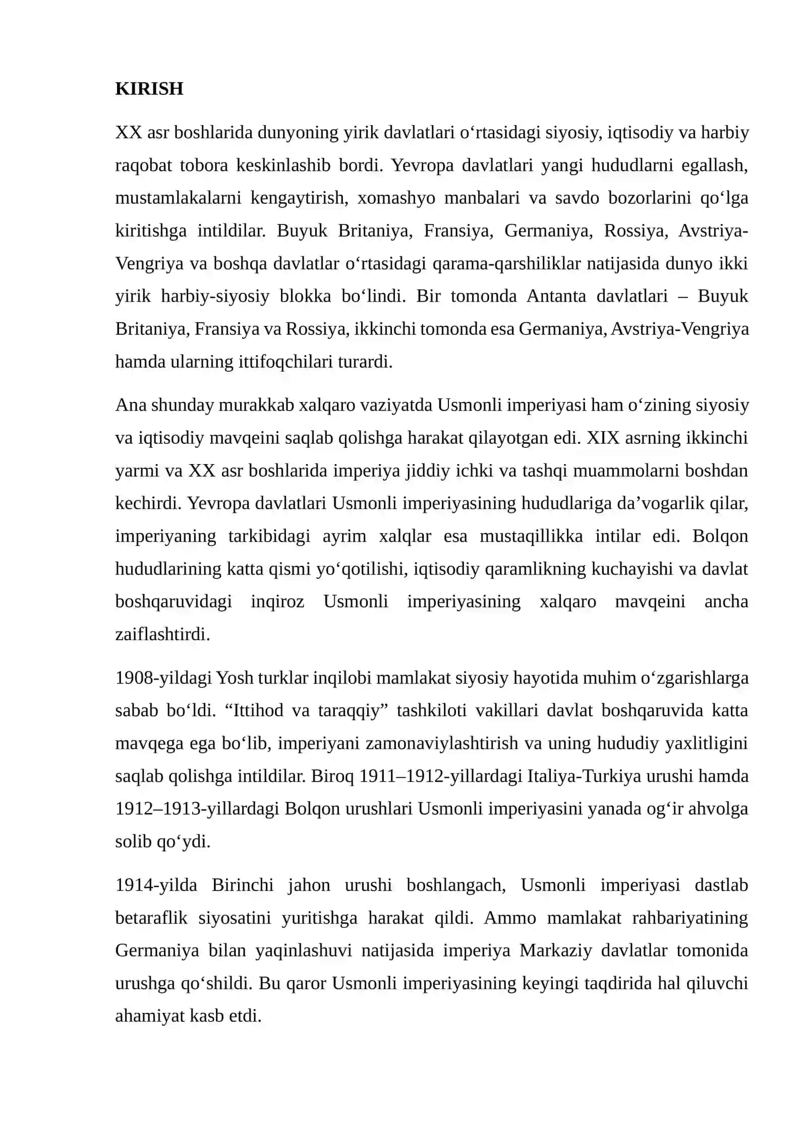 Turkiya Birinchi Jahon Urushi Yillarida Reja 3