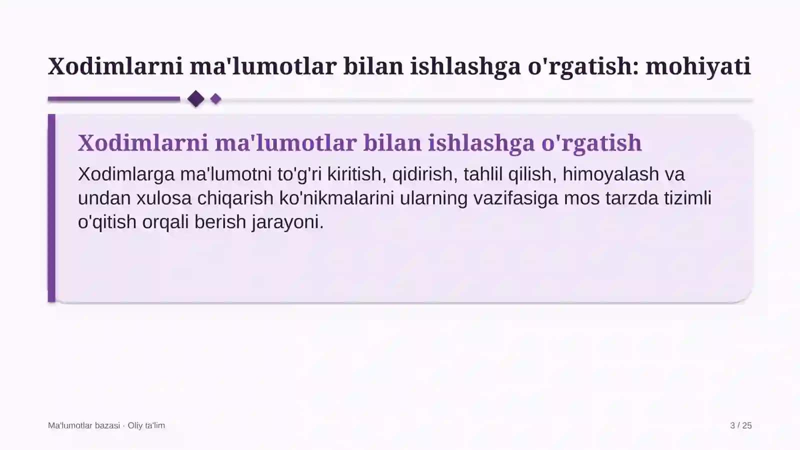Madaniy-tarixiy turizmda xodimlarni ma'lumotlar bilan ishlashga o'rgatish 3
