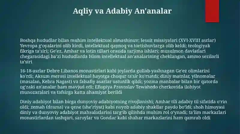 Efiopiya ilk yangi davrda 3