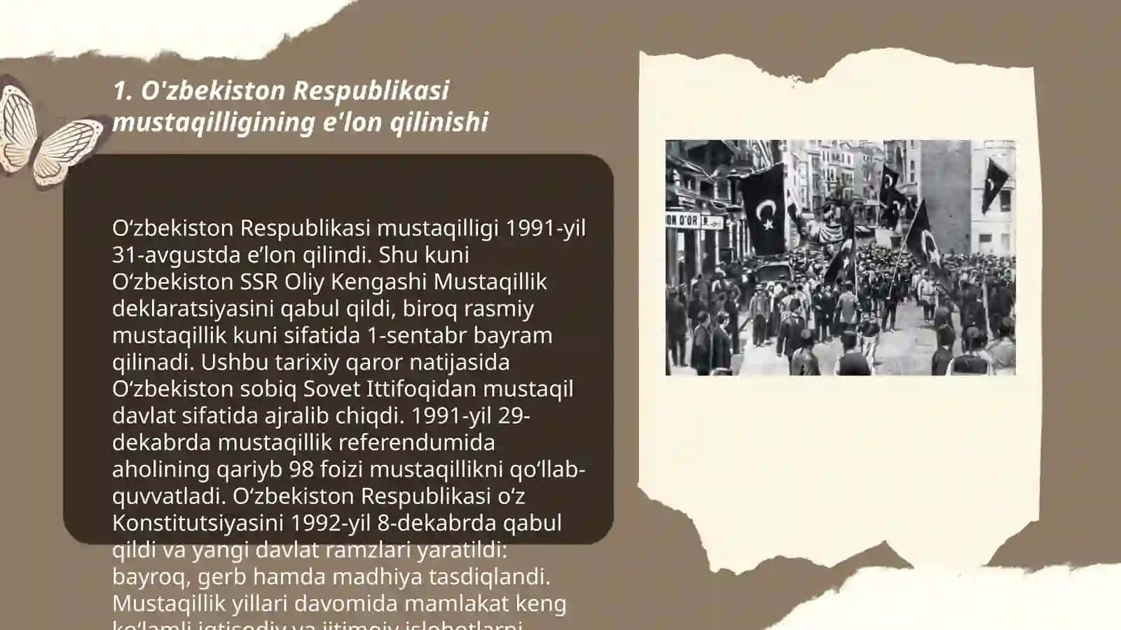 O'zbekiston Respublikasining tashkil topishi va uning tarixiy ahamiyati 3