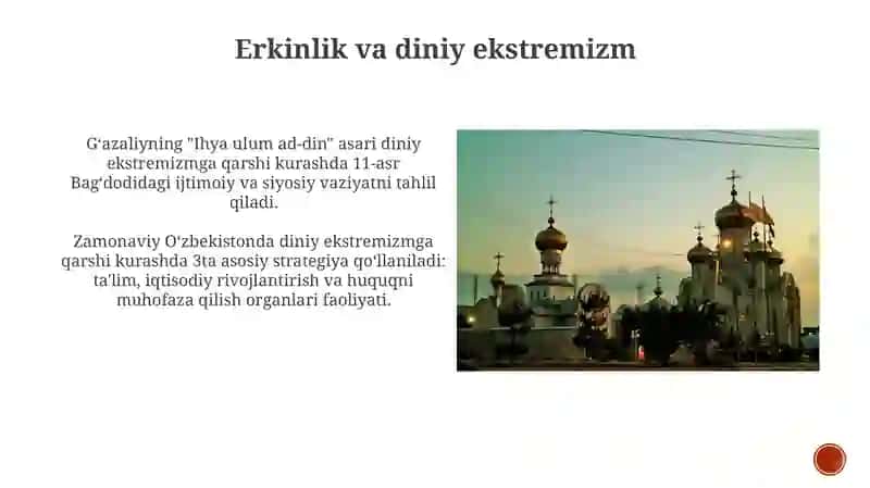 "Din va hurfikrlik" Berdyaevni diniy xurfikrizm haqidagi fikrlari va Gʻazzoliy solishtrish 3