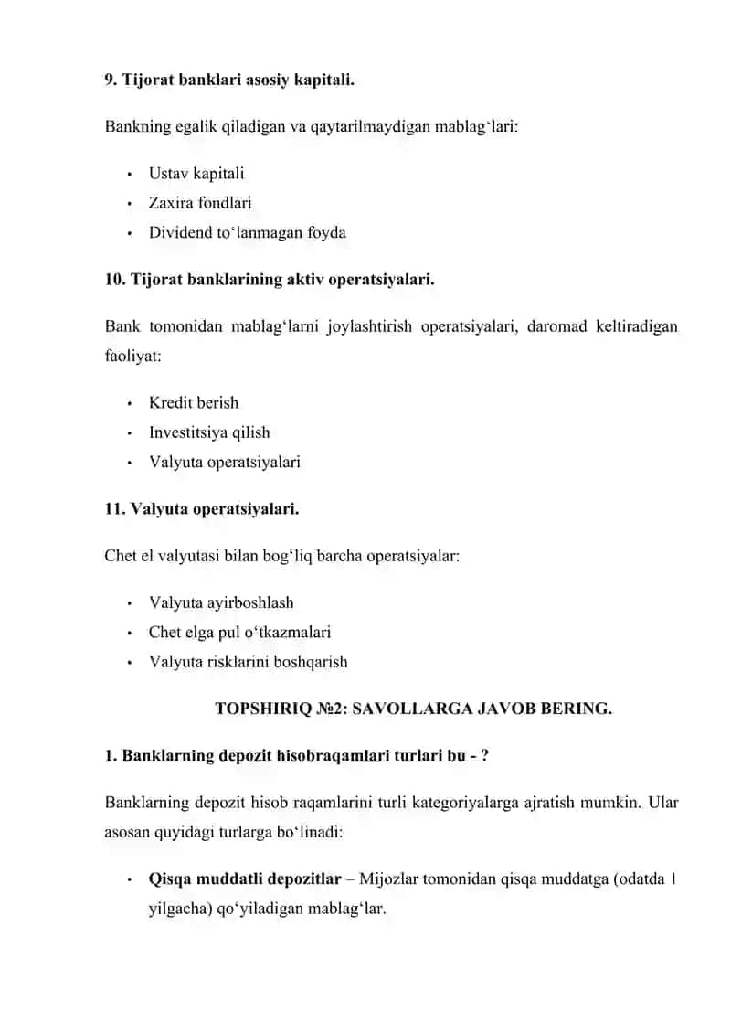 TIJORAT BANKLARI VA ULARNING OPERATSIYALARI 3
