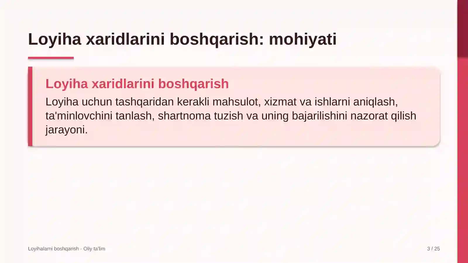 tug'ruq komplekslarida loyiha xaridlarini boshqarish 6112 3