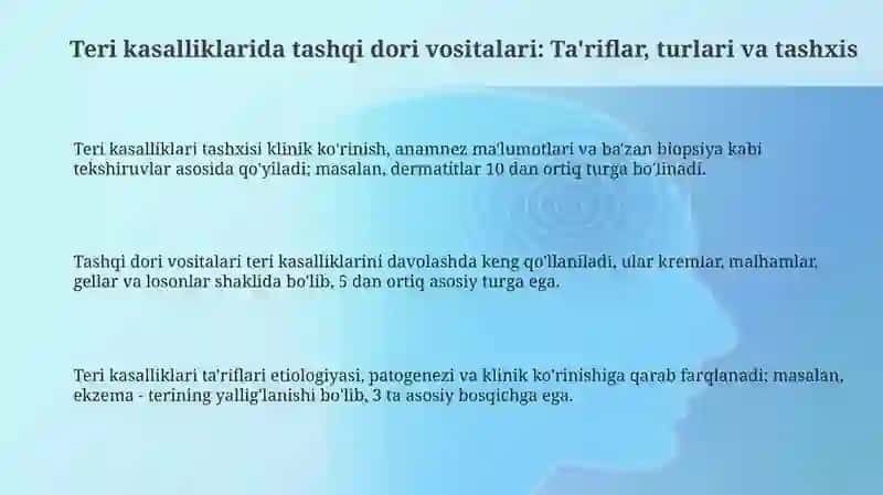 Teri kassaliklarida tashqi dori vositalari 3