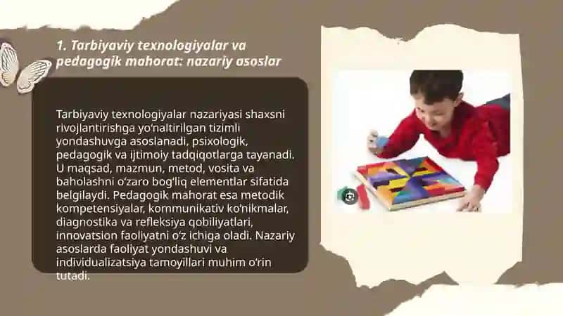 O'QUVCHILARNING TARBIYA TEXNOLOGIYALARI ASOSIDA PEDAGOGIK MAHORATNI OSHIRIB BORISH 3