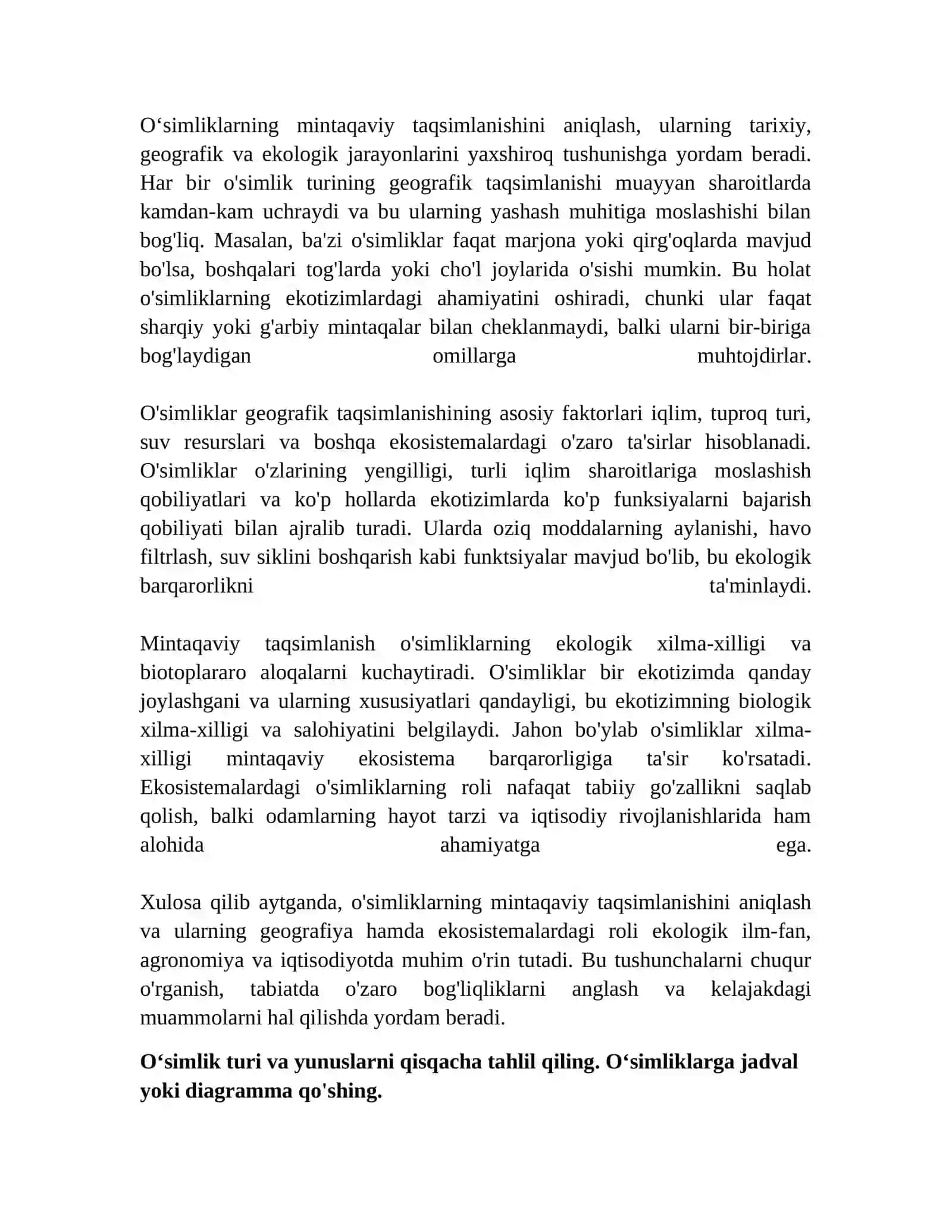 Oʻsimliklarning mintaqalar boʻyicha taqsimlanishi 3