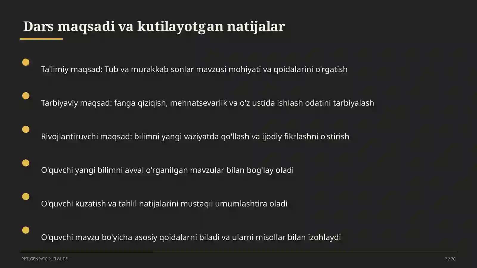 Tub va murakkab sonlar (5-sinf) 3